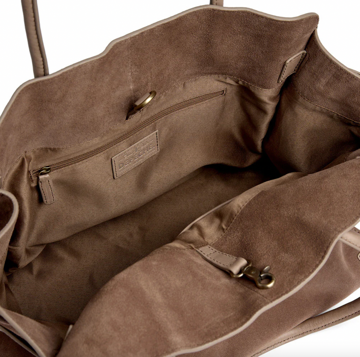 Shopper van suède - taupe