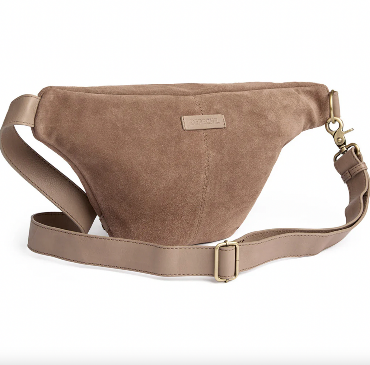 Mooie suède bumbag - Taupe