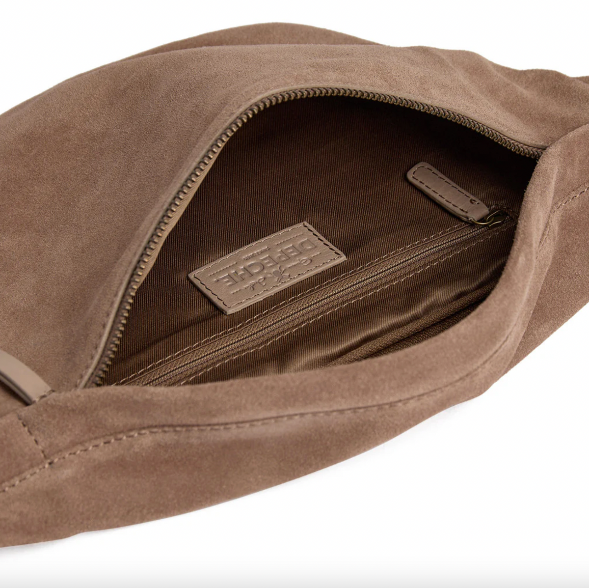 Mooie suède bumbag - Taupe