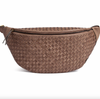 Bumbag gevlochten kalfsleer - Taupe