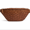 Warsaw bumbag in handgevlochten leer - Vintage cognac