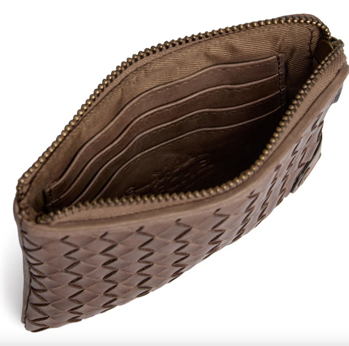 Portemonnee Sofya - Handgevlochten Dark Taupe