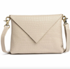 Clutch croco van leer - Zand