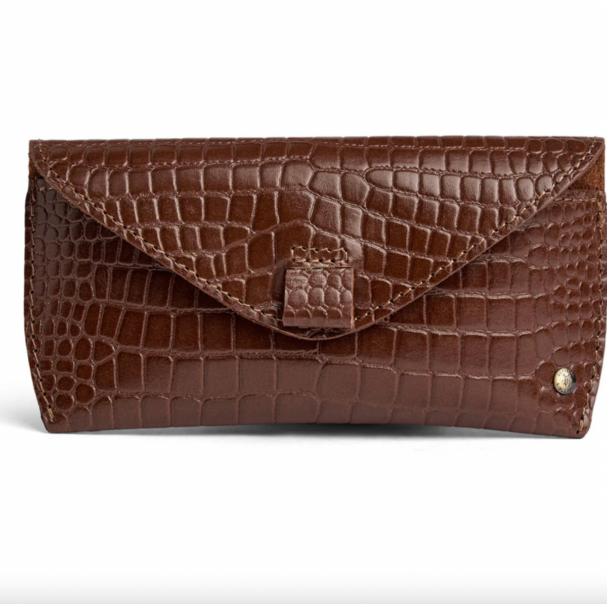 Sunglass cover croco leer
