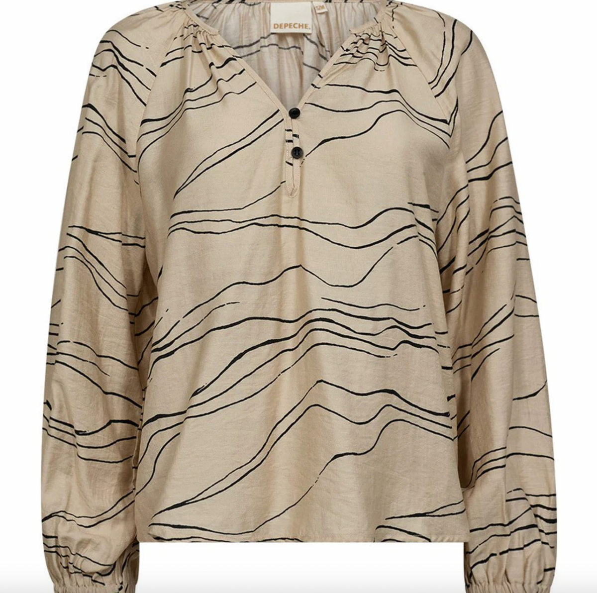 Blouse Evy - Cream Graphic
