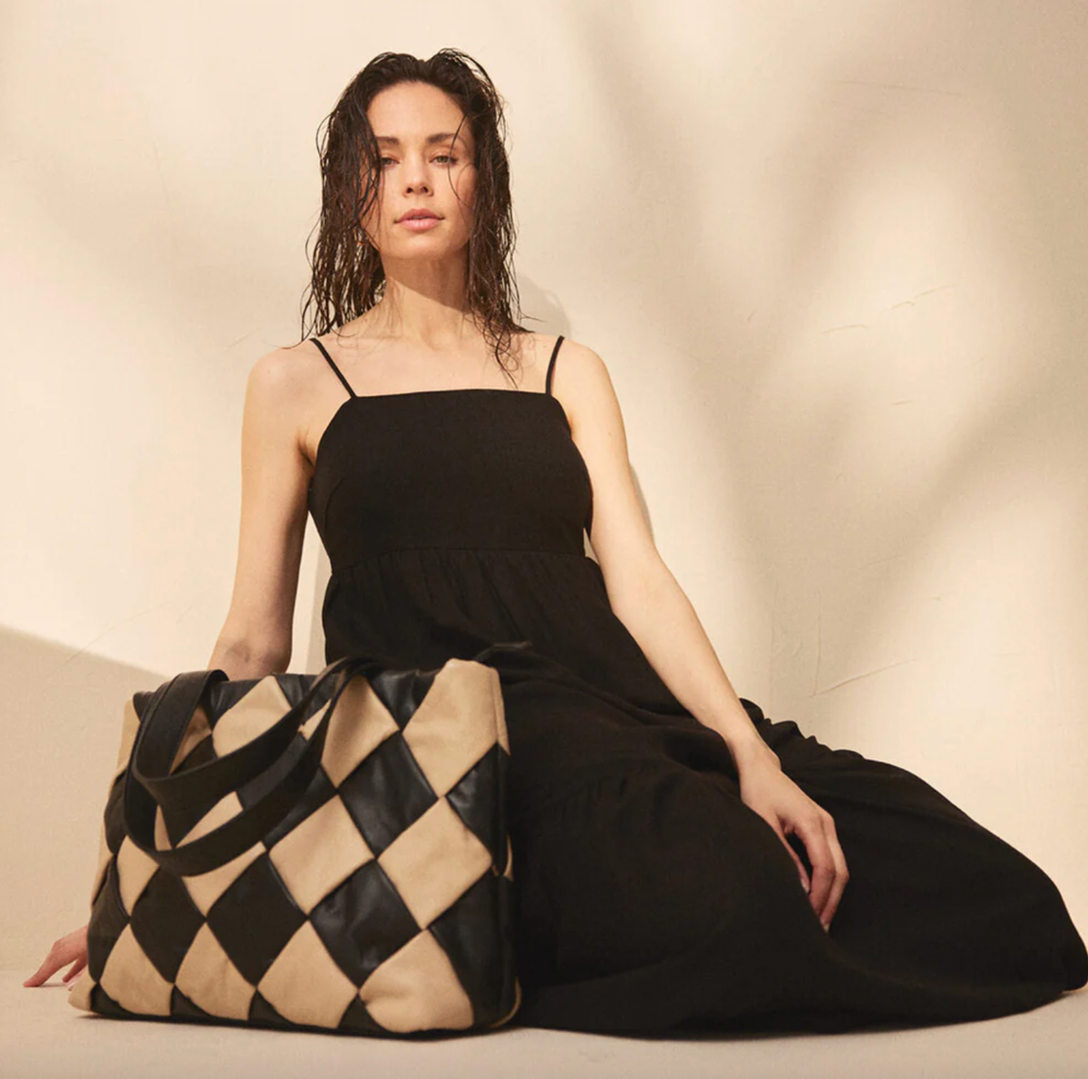 Jurk Tara depeche - Black