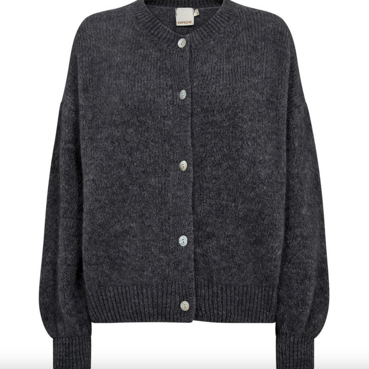 Alpaca cardigan Depeche - Grey Melange