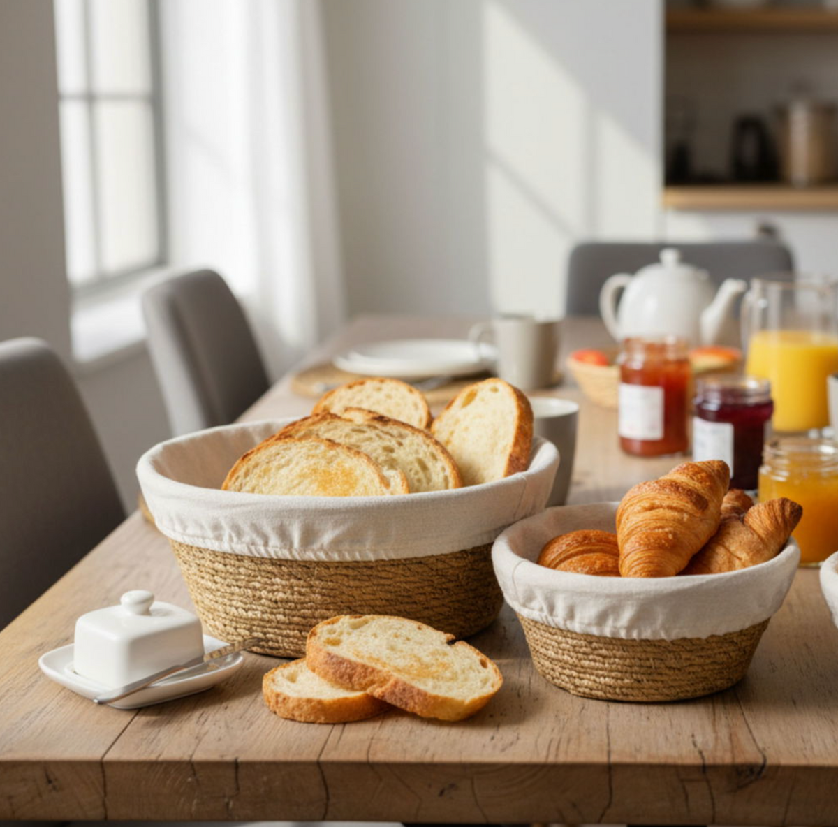 Brood- en opbergmanden - set van 3 stuks