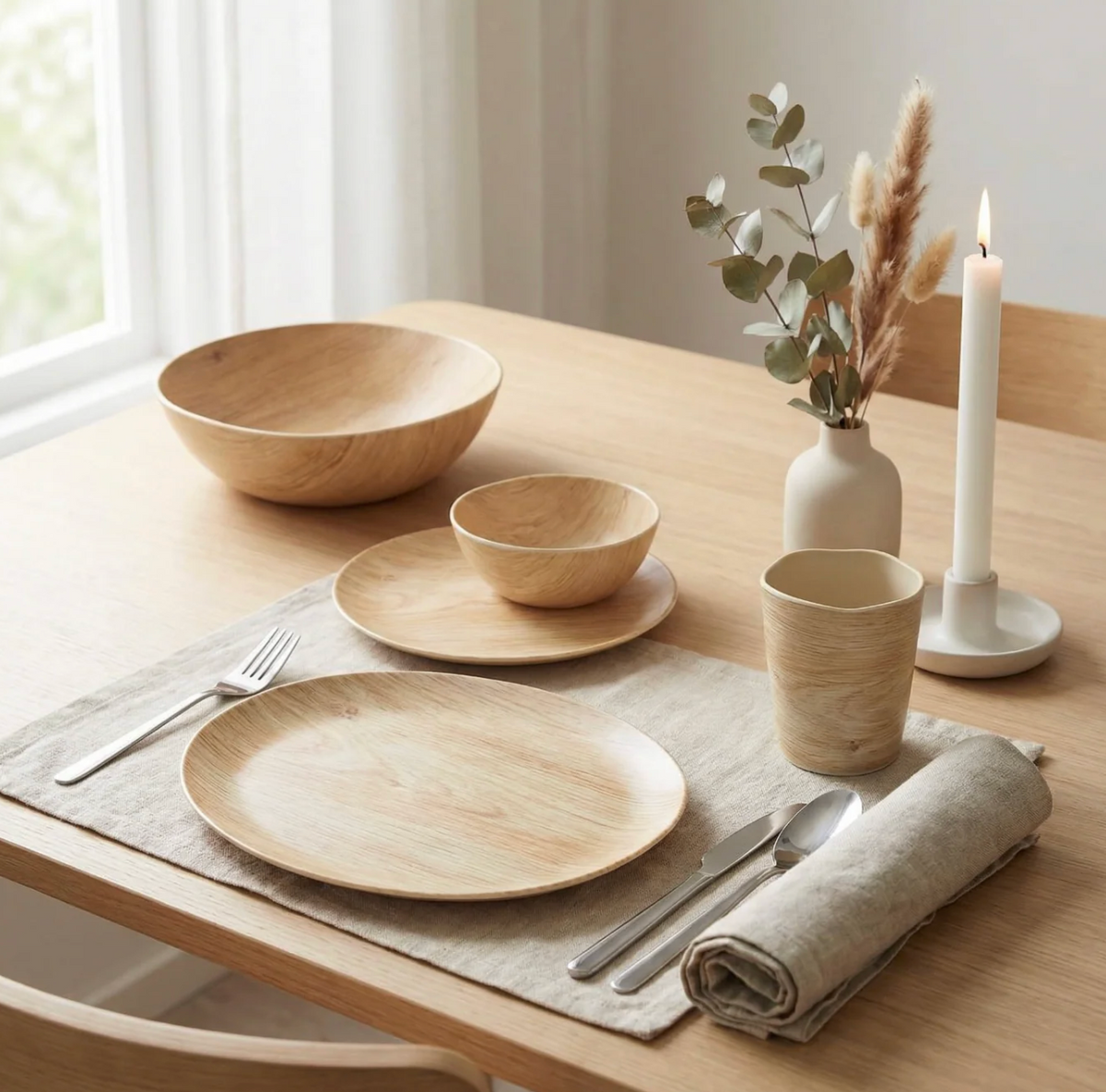 Bord Wood melamine Ø26 cm