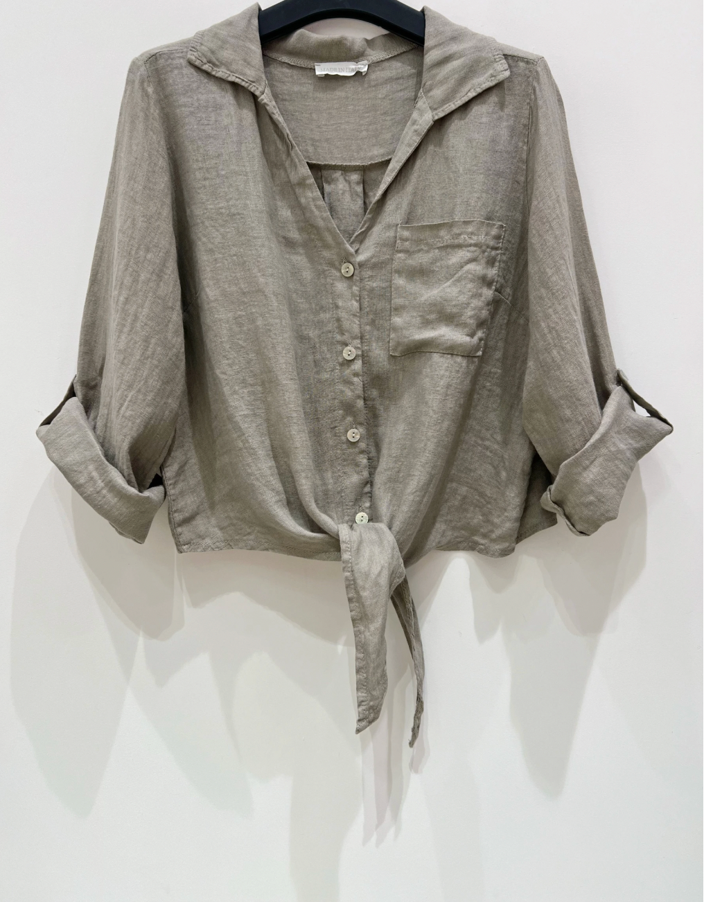 Shirt NALA taupe - 100% linnen