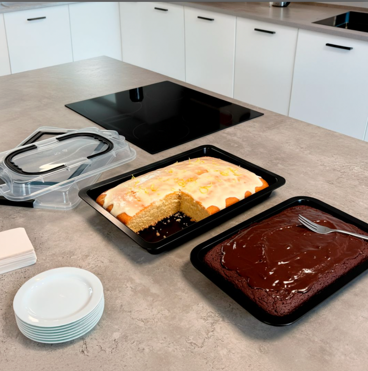 Braadpannenset met deksel - 2-pack