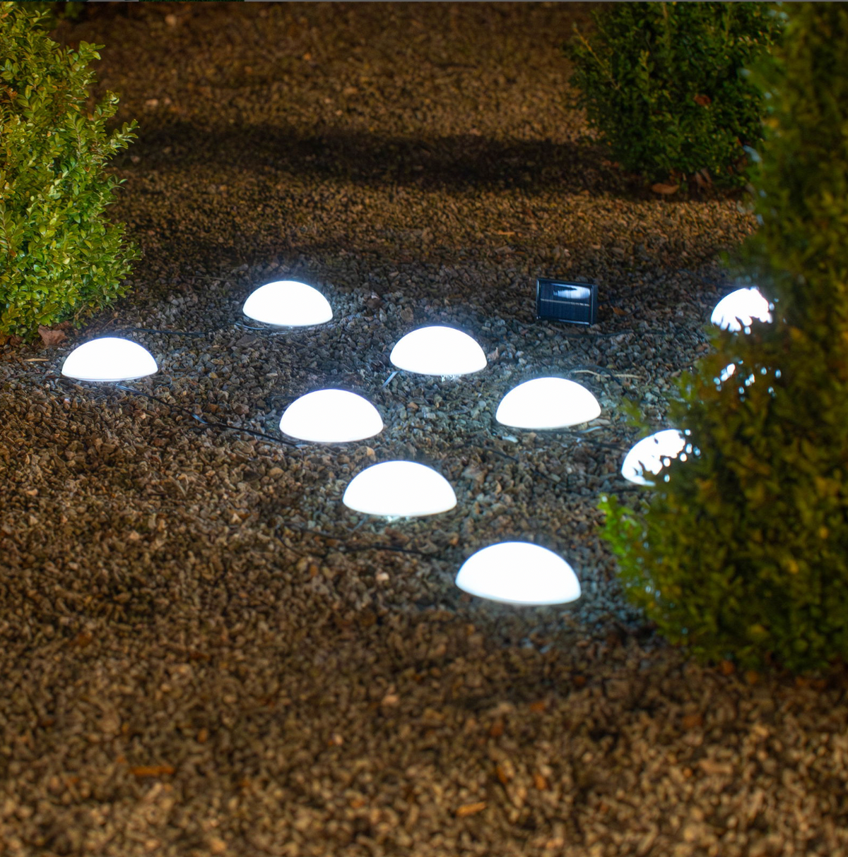 Zonne-halfronde LED-lamp - 5-pack