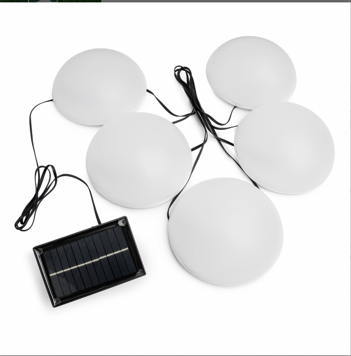 Zonne-halfronde LED-lamp - 5-pack