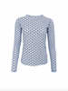 Gestipte mesh blouse - Jeans blue