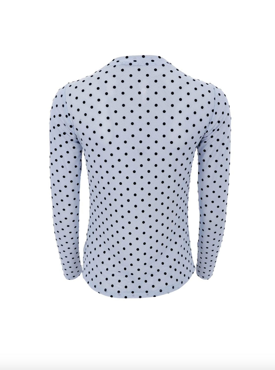 Gestipte mesh blouse - Jeans blue