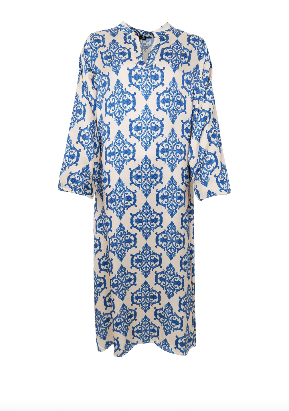 ZENTHA satijnen jurk - Off White Blue