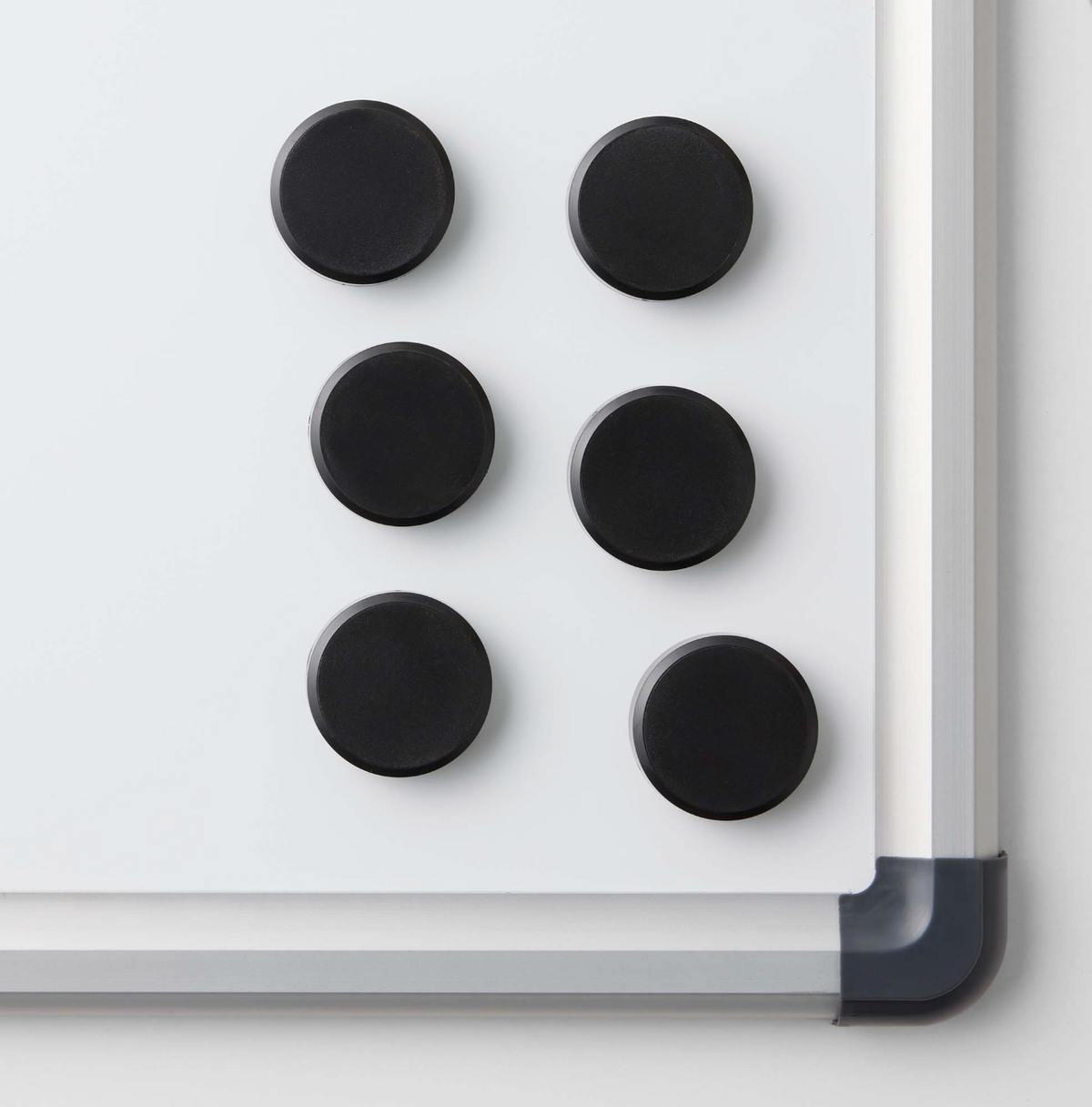 Magneten voor whiteboards - Black 6 stuks