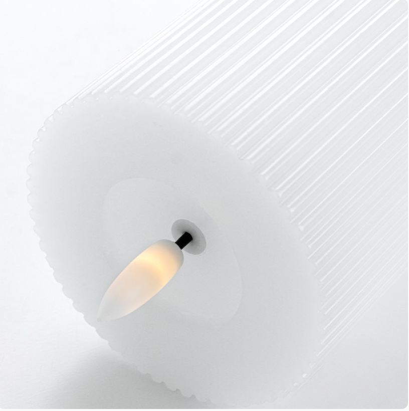 Touch LED lichtset geribbeld - 3-pack wit