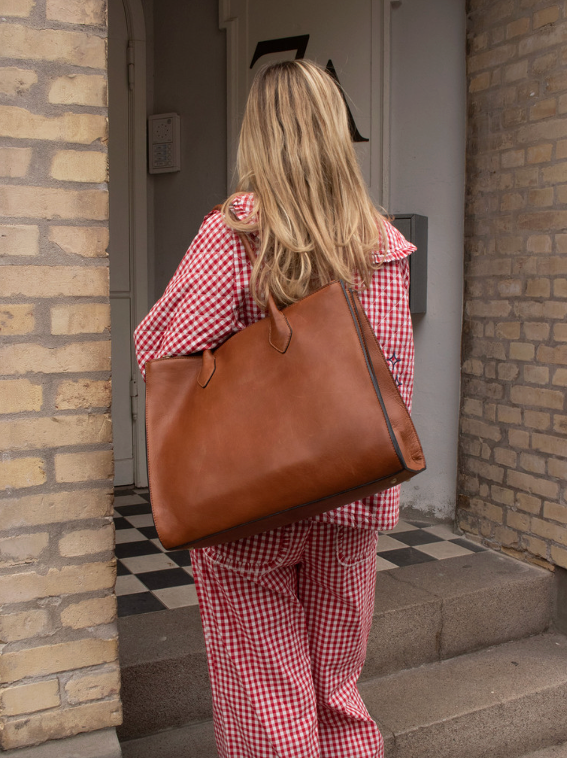 Schoudertas Ora Big - Cognac