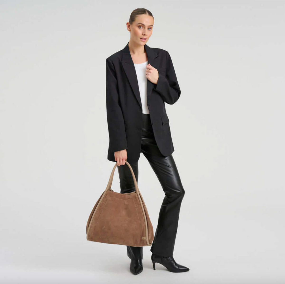 Shopper Suède - Taupe