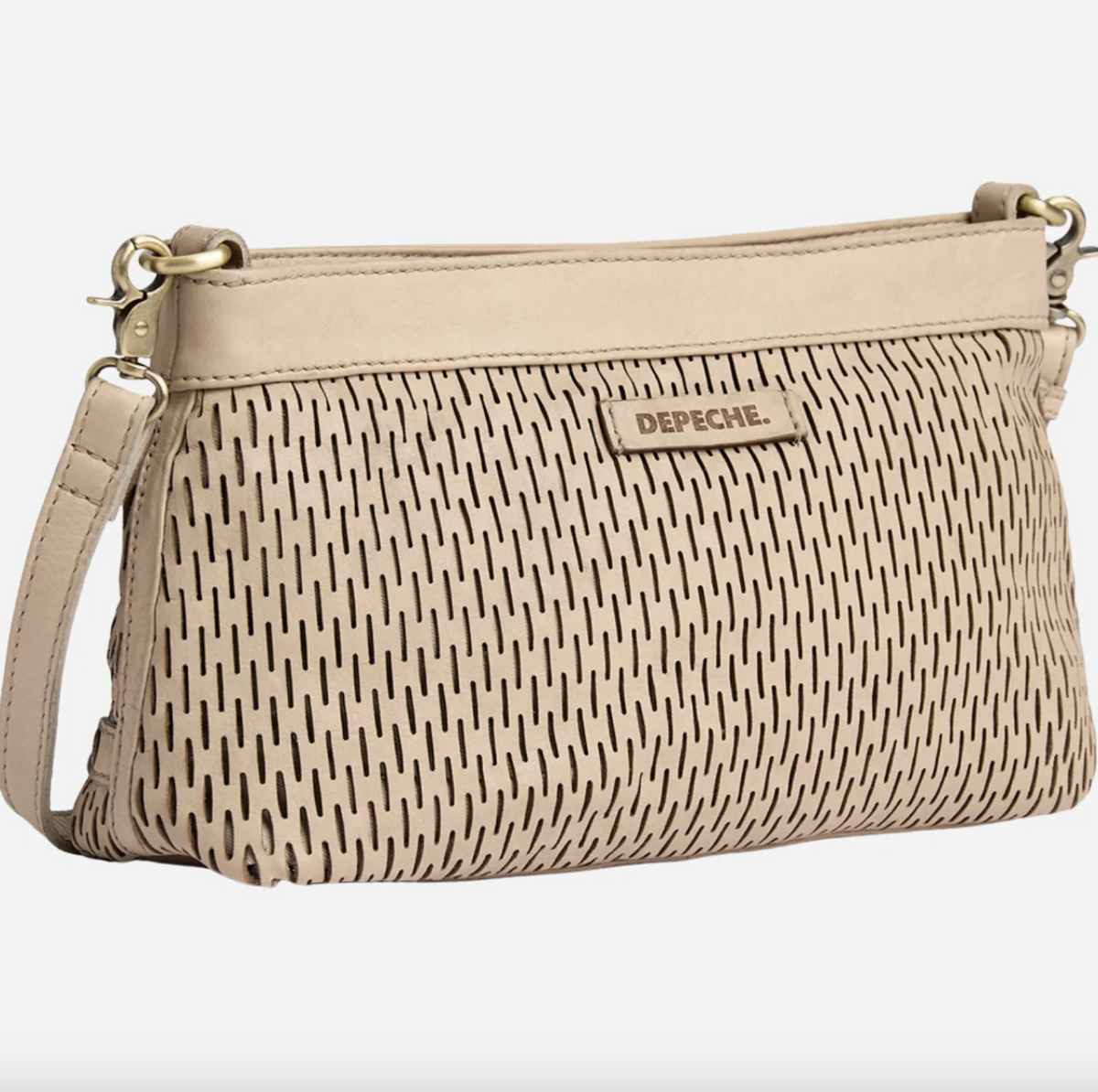 Clutch met geperforeerd patroon - Sand