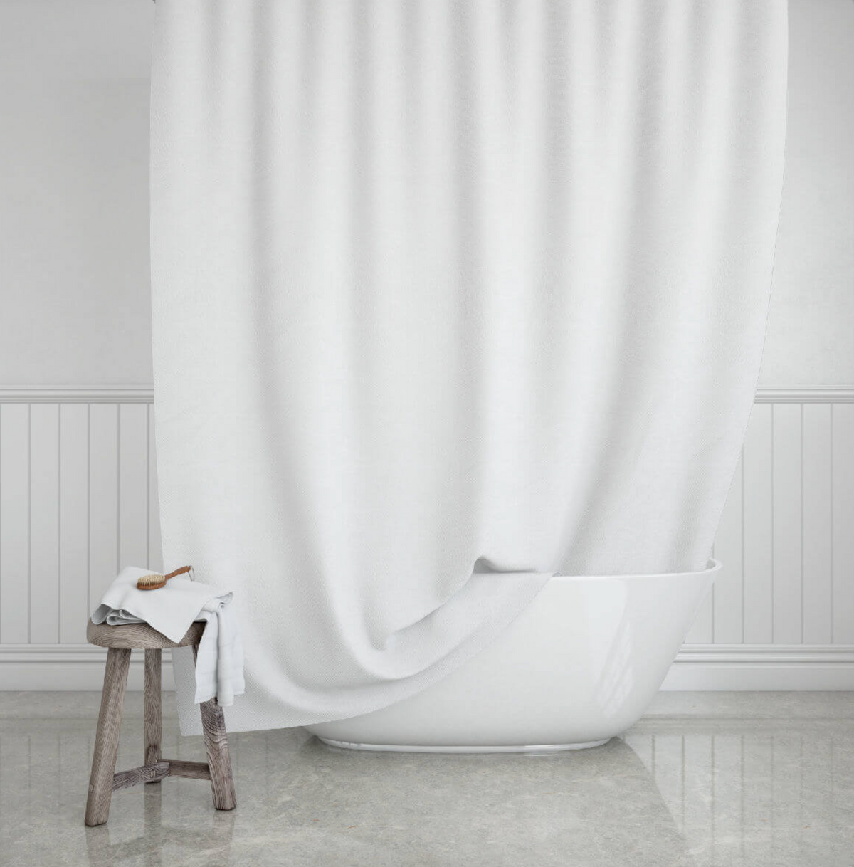 Douchegordijn Estia white - 180x200
