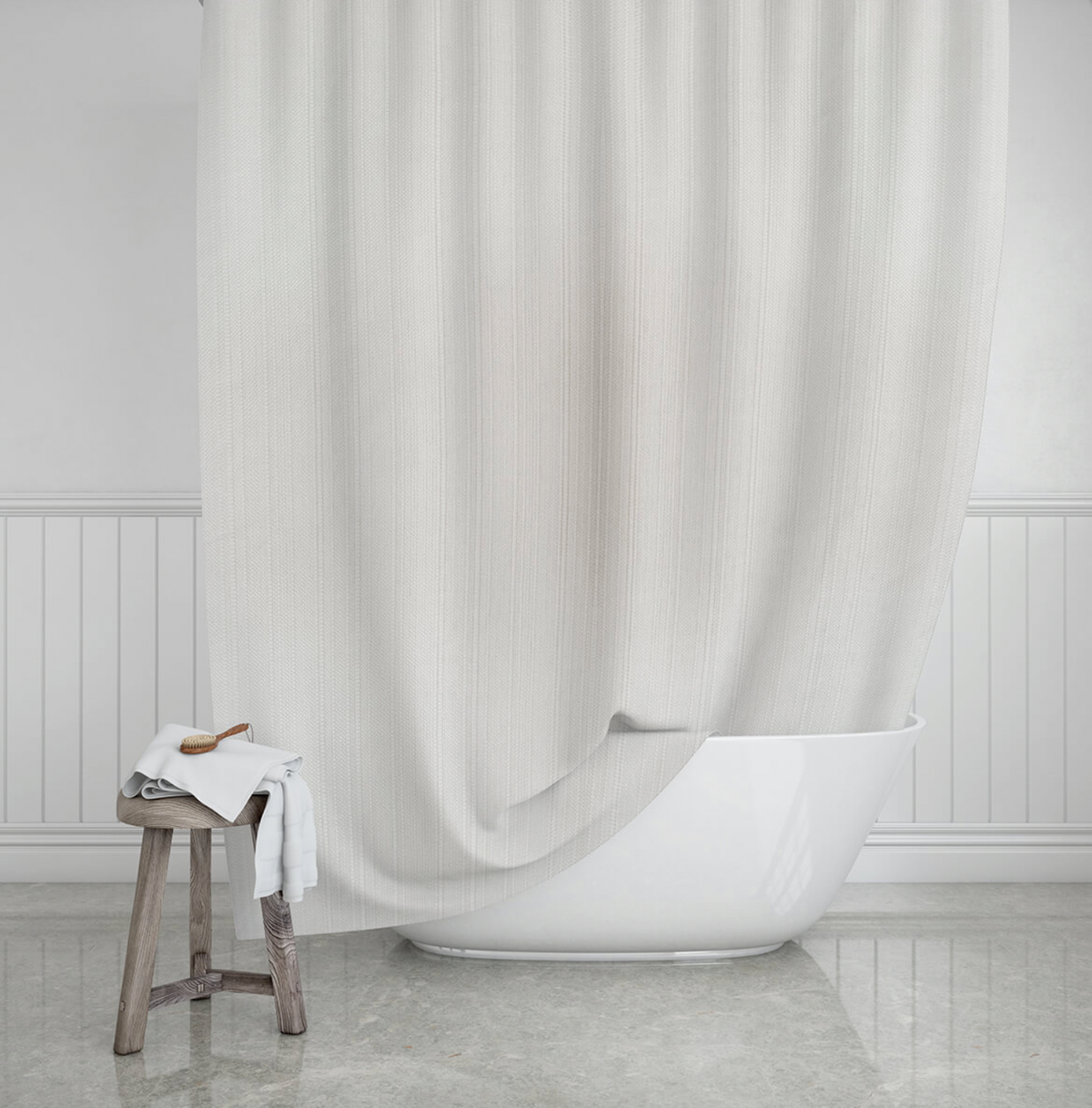 Douchegordijn Estia white - 180x200
