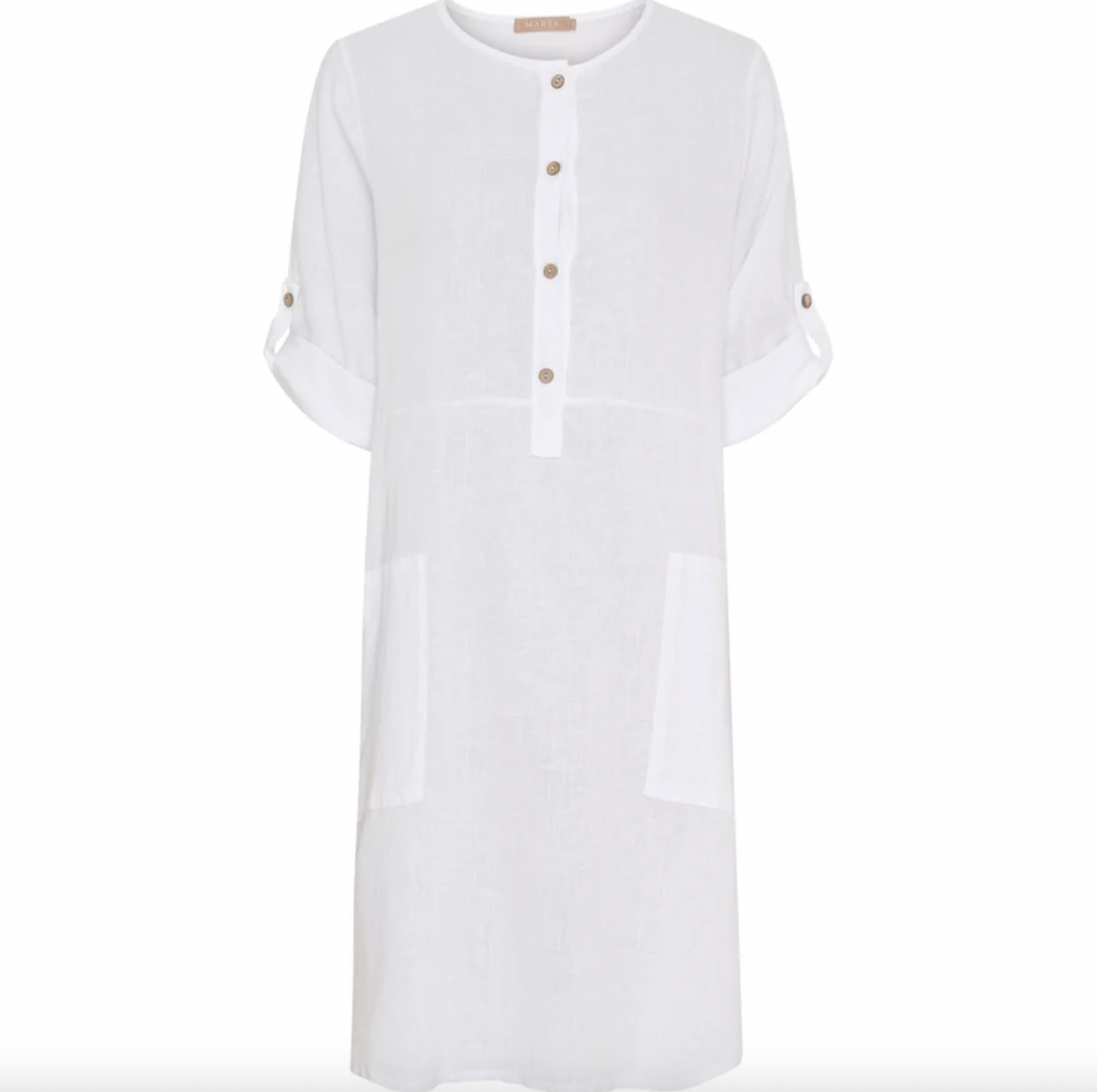 Jurk linnenmix  – White