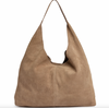 Shopper van zacht suède - Sand