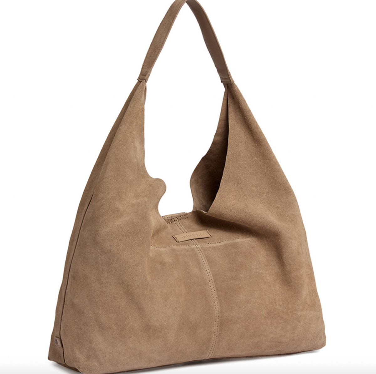 Shopper van zacht suède - Sand