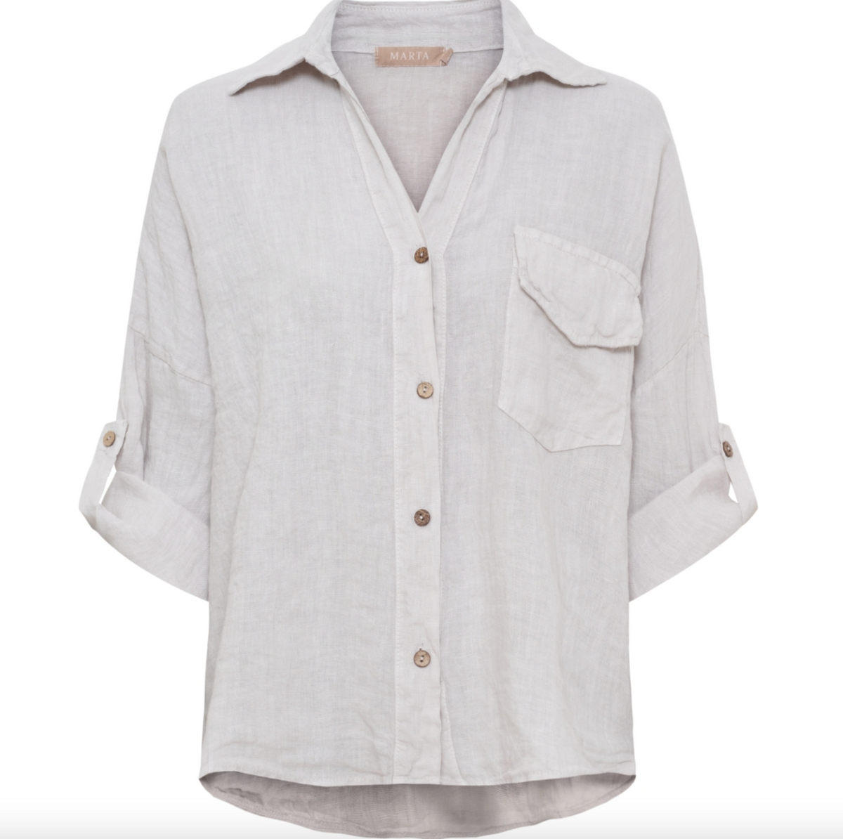 Linnen blouse - Sabbia