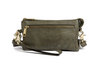 Clutch / leren tas - Army green