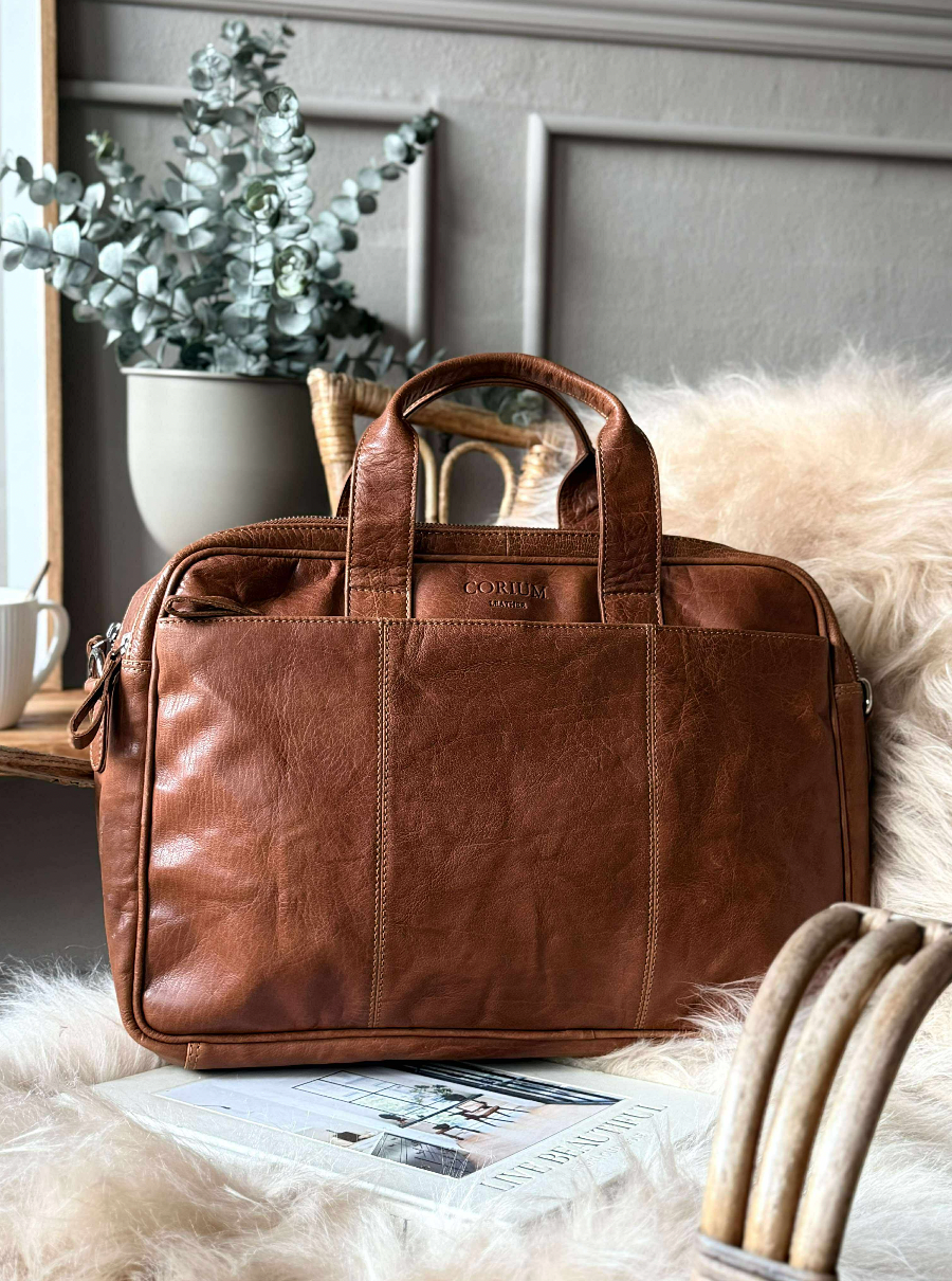 Laptoptas BELLO - Cognac