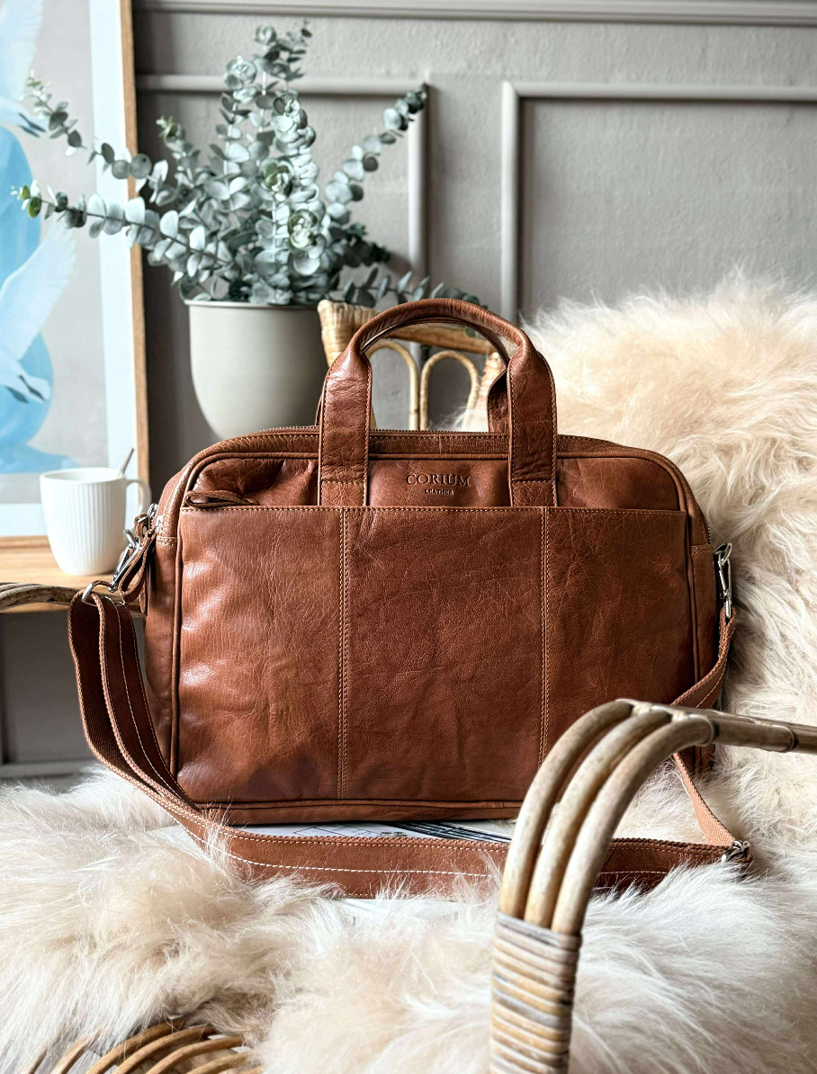 Laptoptas BELLO - Cognac