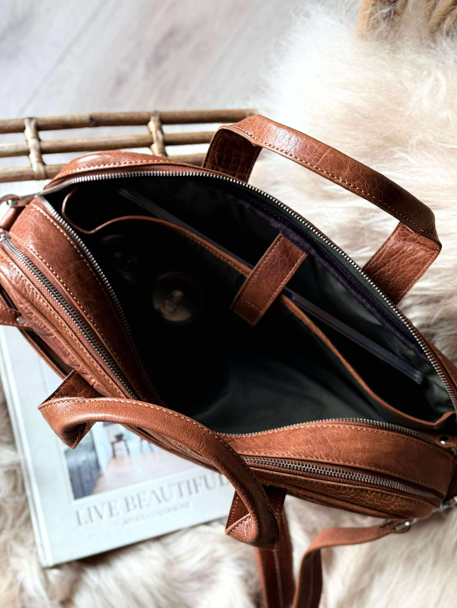 Laptoptas BELLO - Cognac