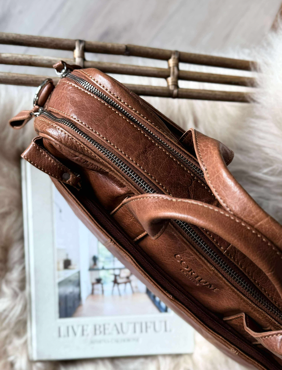 Laptoptas BELLO - Cognac