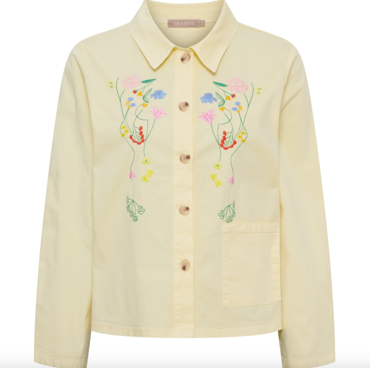 Jas met borduursel - yellow