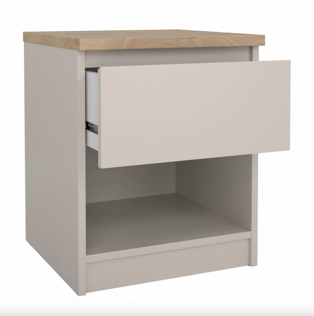 Nachtkastje - Hickory / cashmere met 1 lade