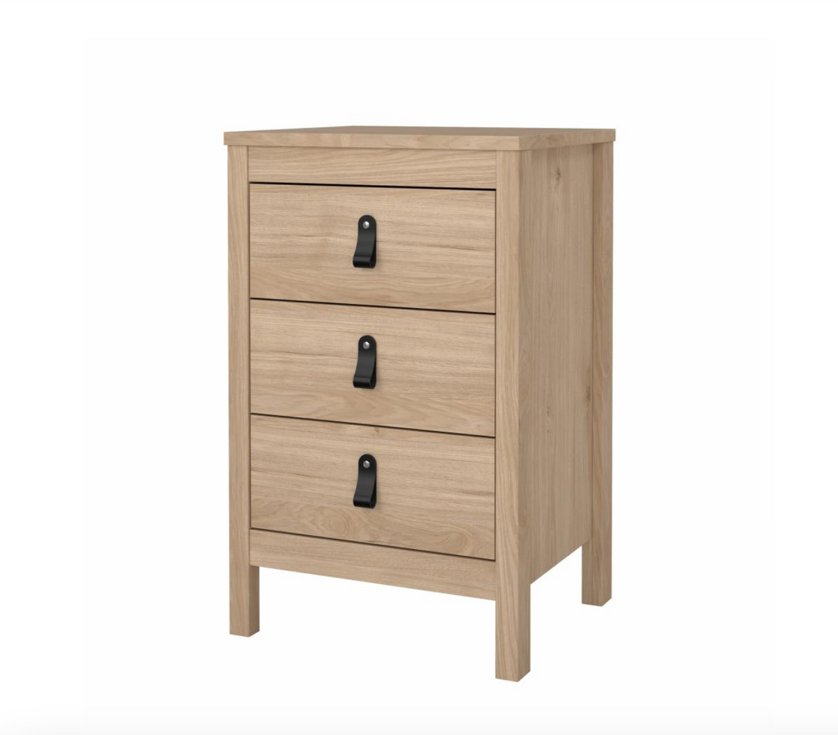 Nachtkastje Madrid met 3 lades - Jackson Hickory