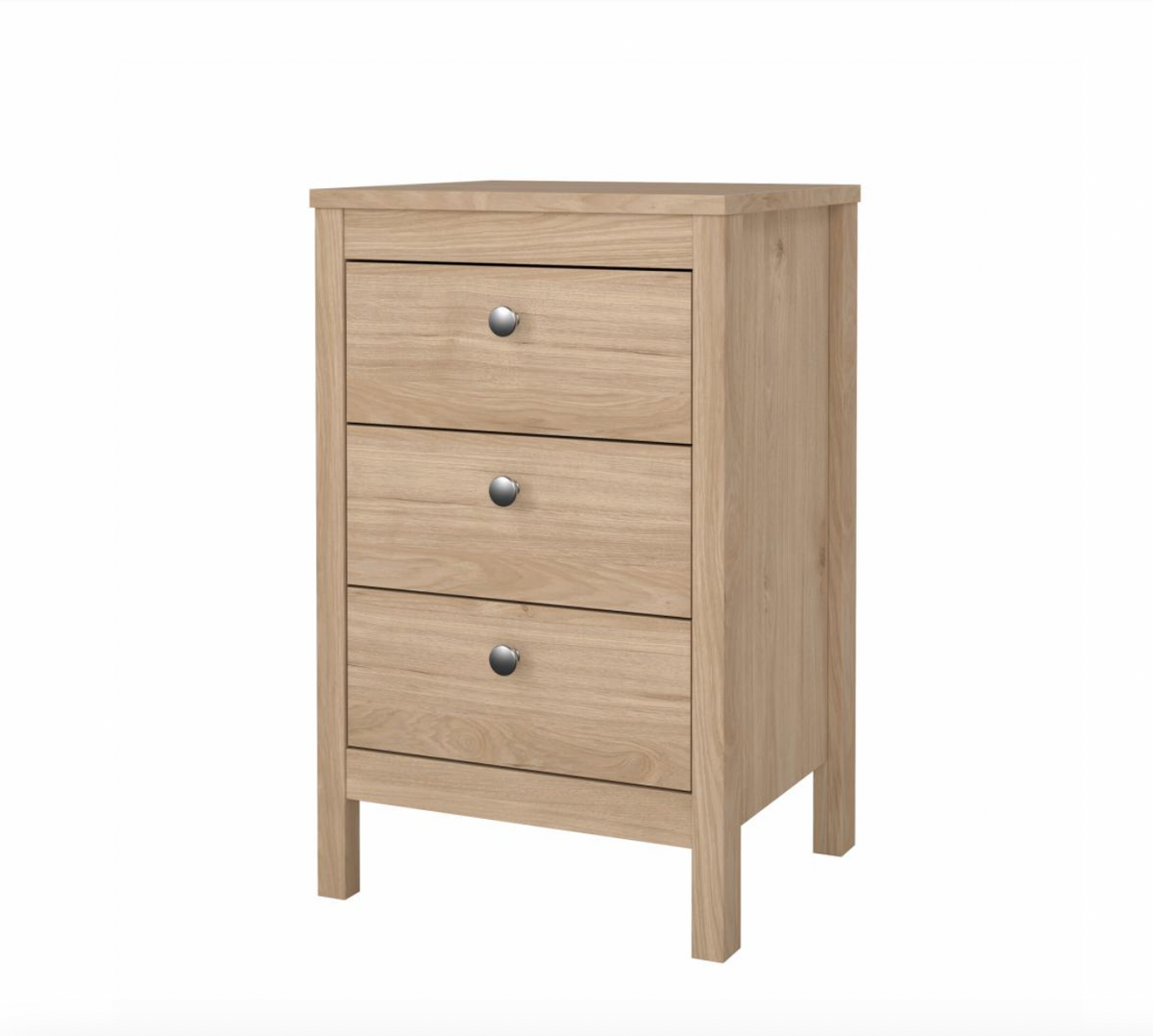 Nachtkastje Madrid met 3 lades - Jackson Hickory