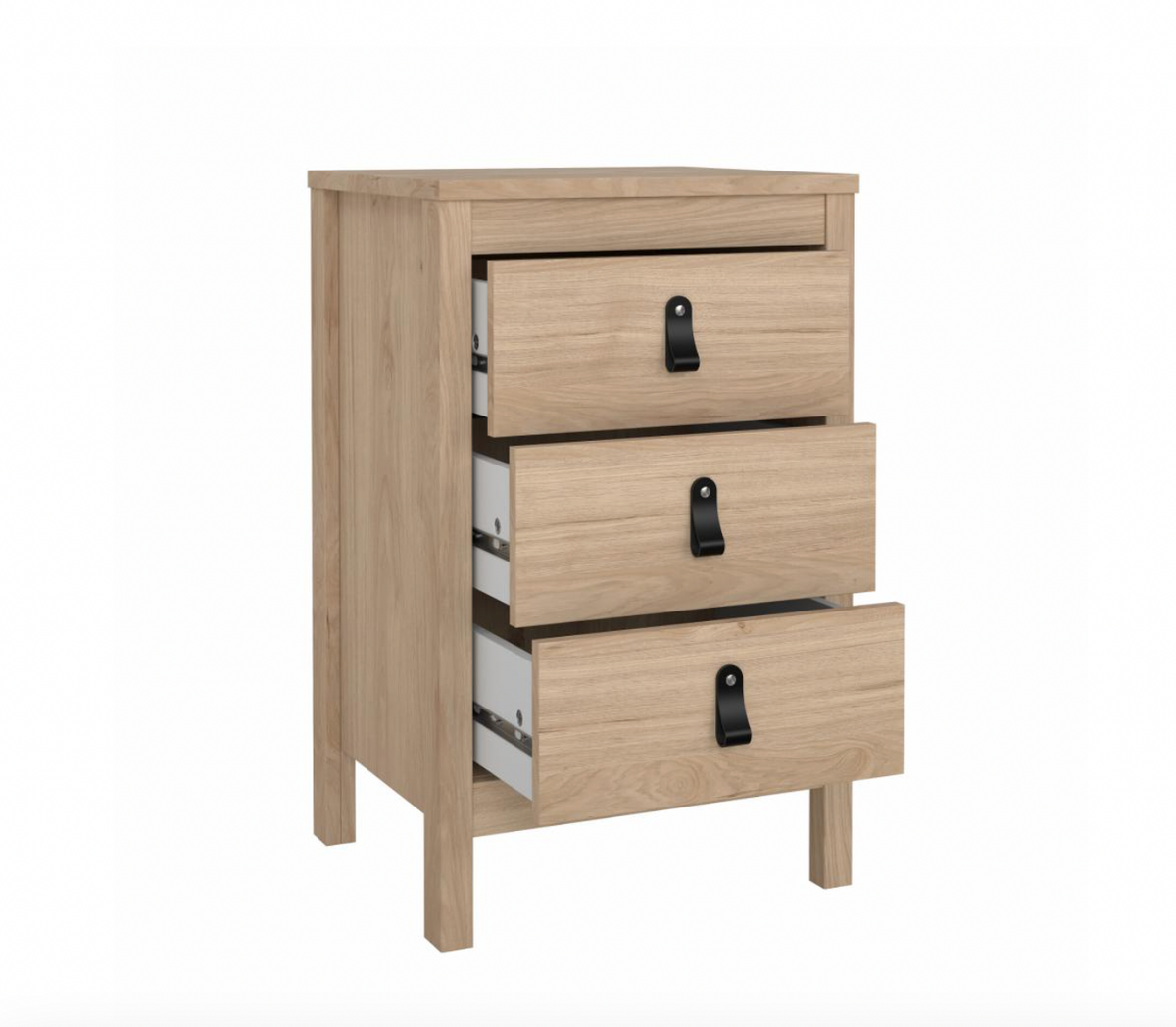 Nachtkastje Madrid met 3 lades - Jackson Hickory