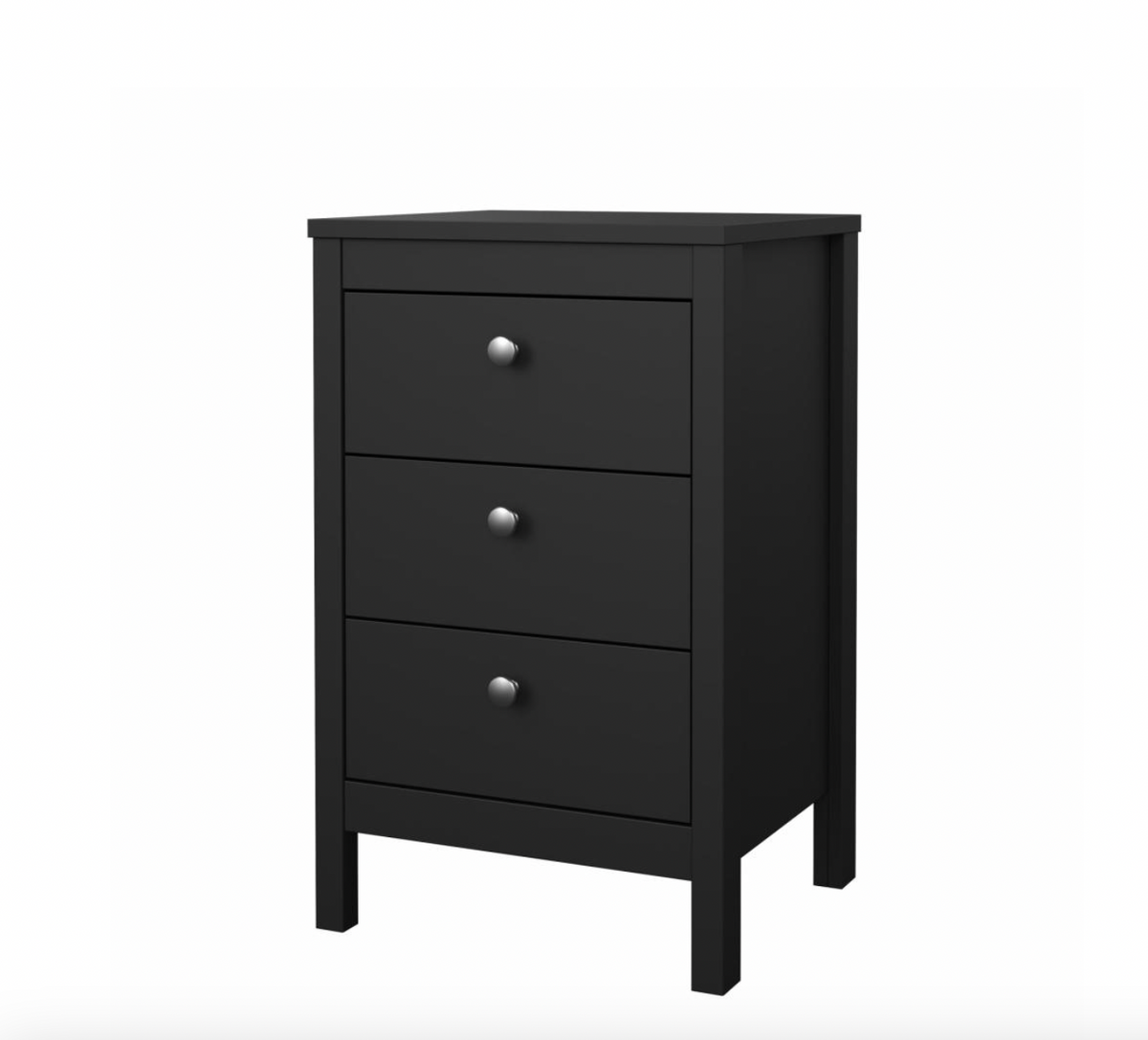 Nachtkastje Madrid met 3 lades - Black