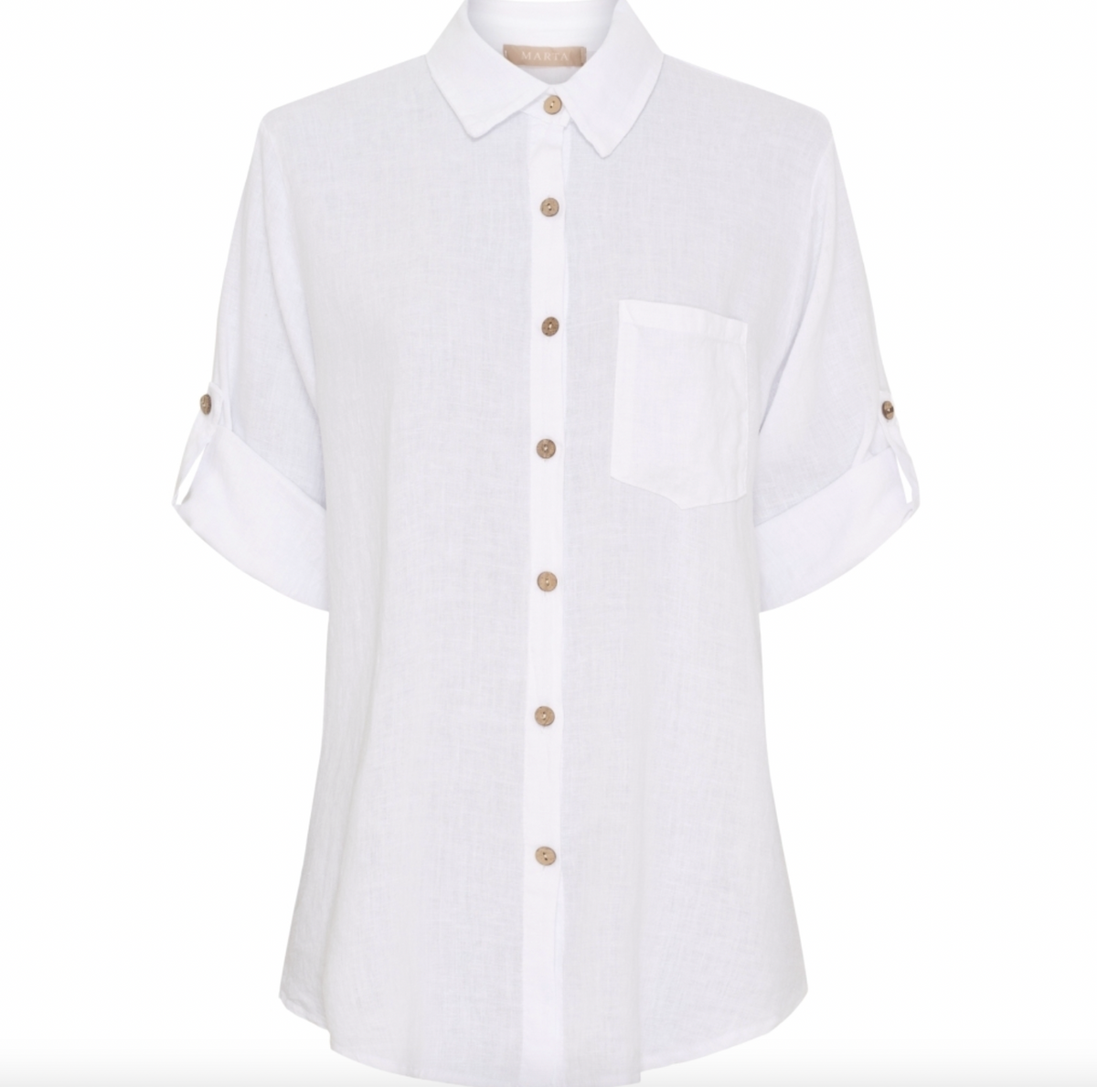 Blouse Kiara linnenmix - Optical White