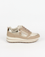 Sneakers Bottine taupe med snørebånd og metal-detaljer