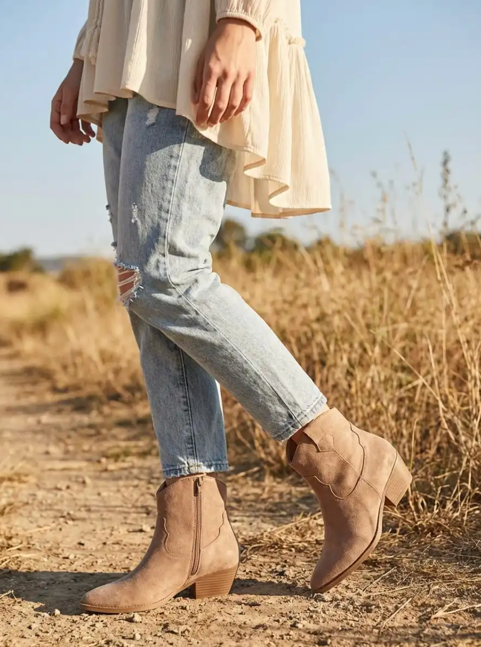 Enkellaars Hollie - Taupe