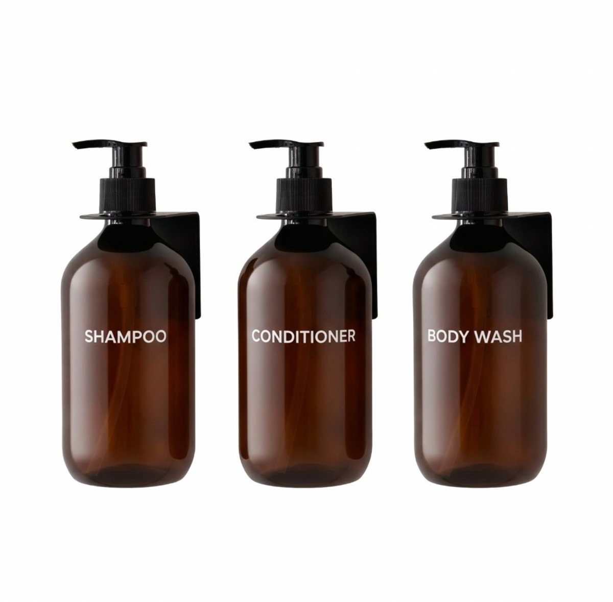 Zeepdispenser set - 3 flessen met ophanging