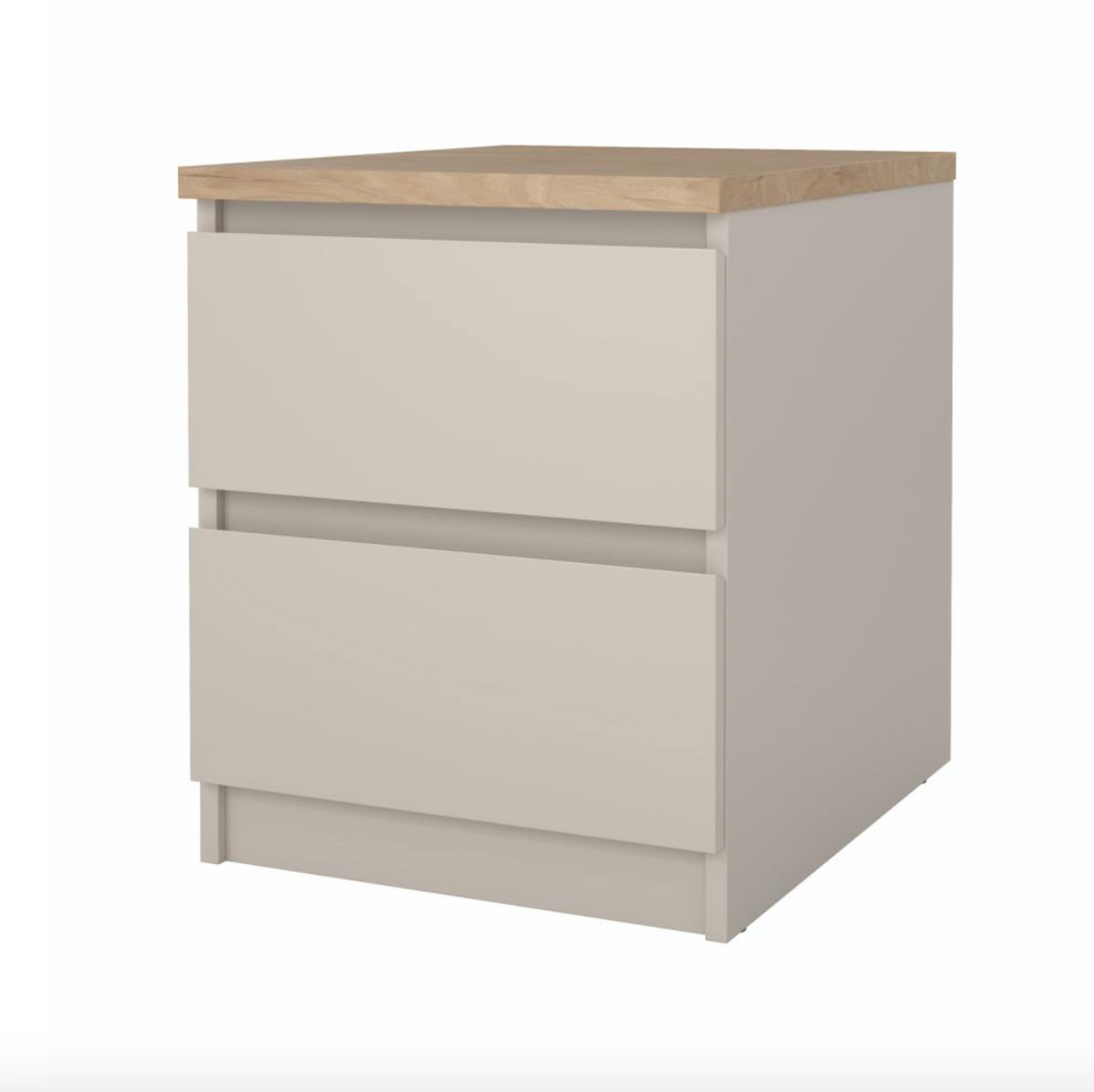 Nachtkastje - Hickory / cashmere met 2 laden