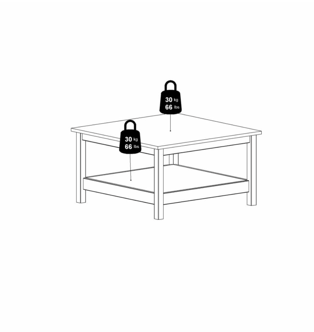 Salontafel met plank - Zwart