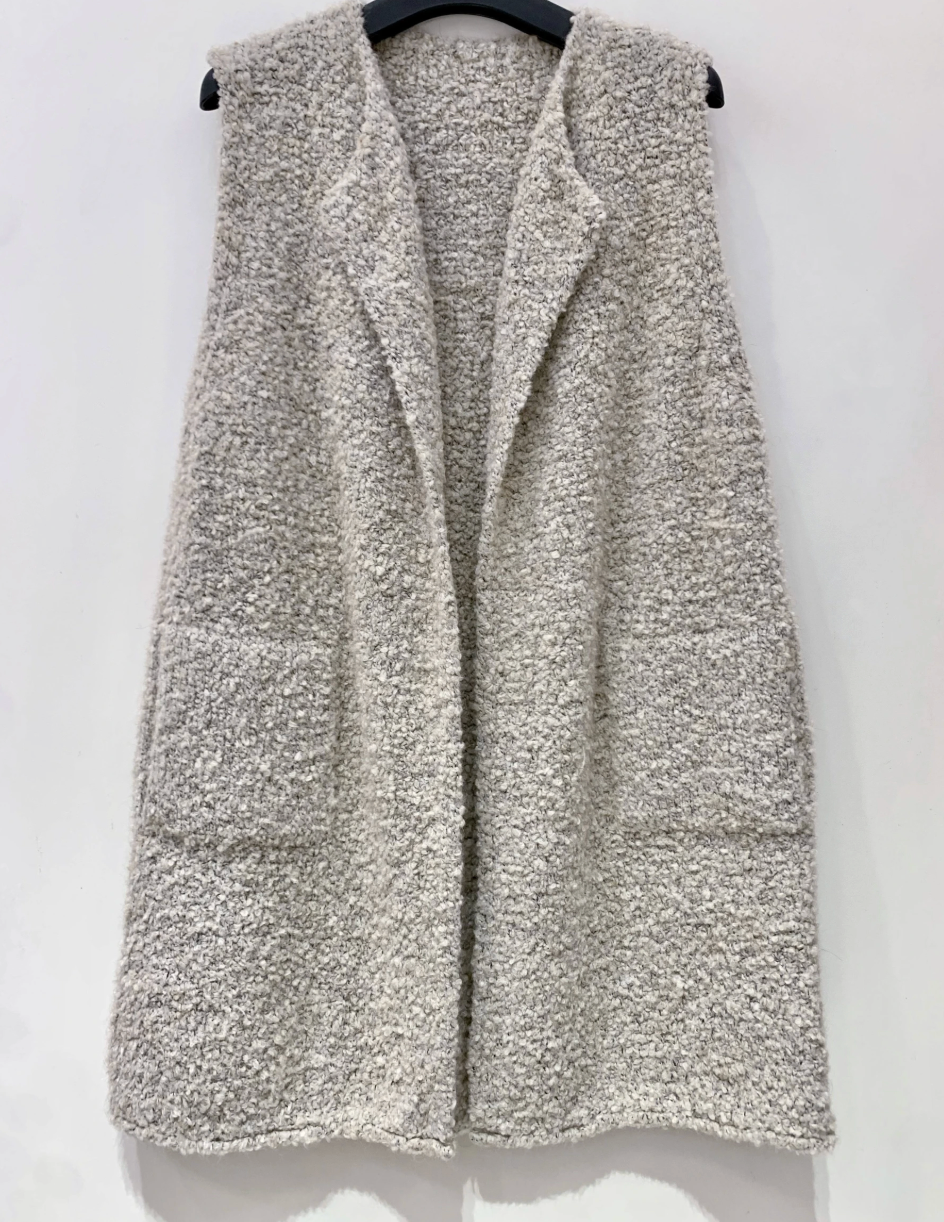 Gilet bouclé - Beige