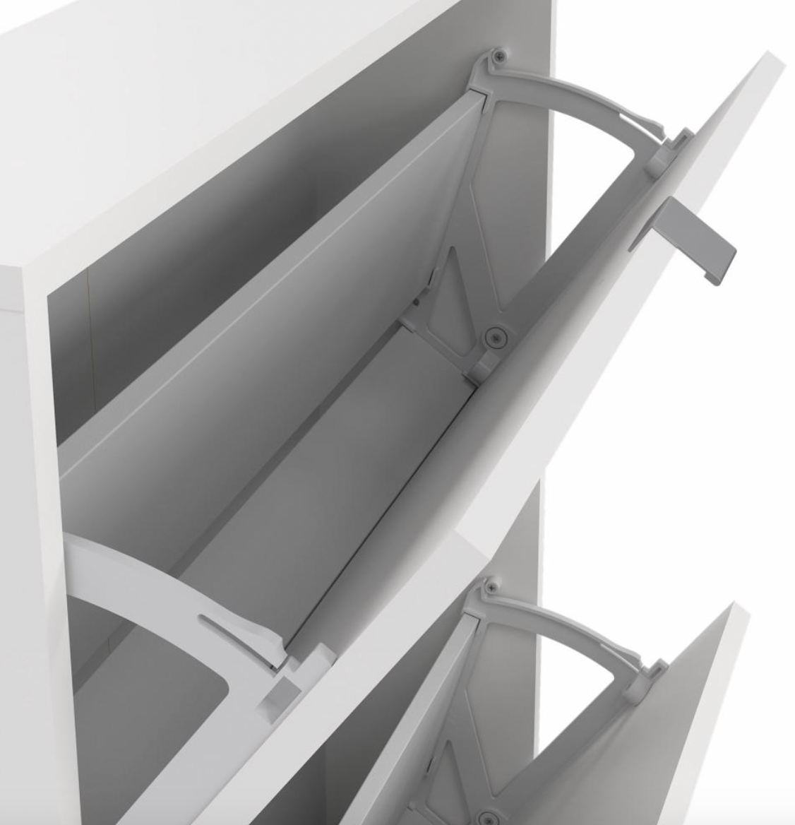 Schoenenkast met 2 vakken - White
